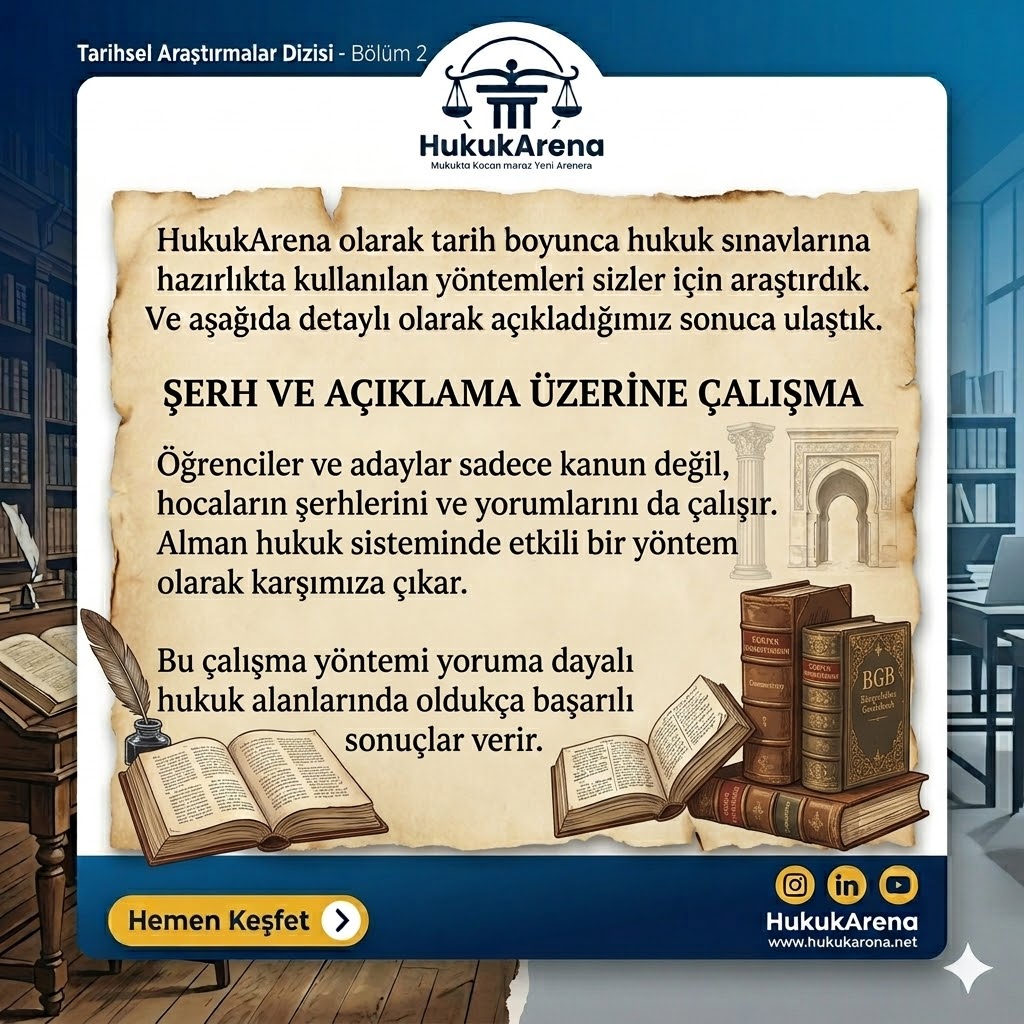 Hukuk Eğitiminde Şerh ve Açıklama Üzerine Çalışma Yöntemi 