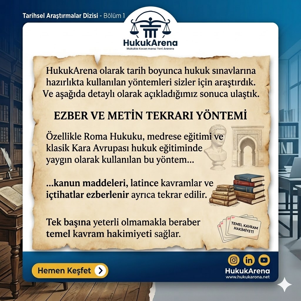 Hukuk Eğitiminde Ezber ve Metin Tekrarı Yöntemi 